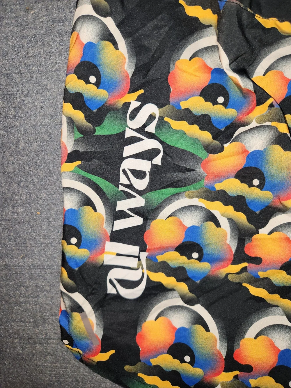 Men's Black Floral Print Swim Shorts #347